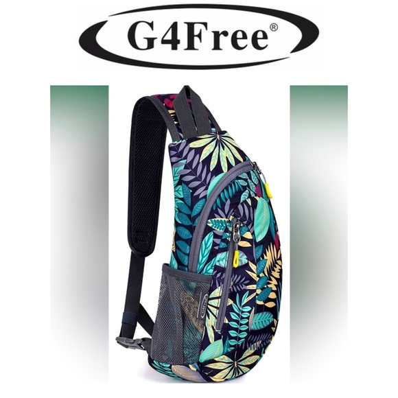 G4Free crossbody sling bag, tropical leaf, EUC - Picture 1 of 7